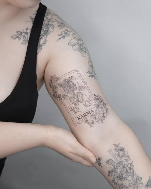 Tarot card for Alyssa We continue to add to her sleeve .Shoulder ...