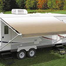 Ensure that your awning is protected while on the road with a carefree weatherguard. Carefree Ju206b00 Rv Awning Vinyl Fabric 20 Camel Shale Fade With White Weatherguard