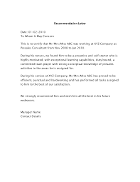 Letters Of Recommendation Samples Bing Images Letter Of Recommendation Employee Recommendation Letter Reference Letter