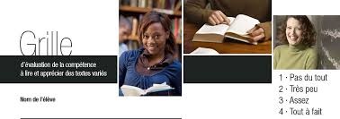 Portail Pour L Enseignement Du Francais Grille D Evaluation De La Competence A Lire Et Apprecier Des Textes Varies Pour Le 2e Cy Teaching Evaluation Learning