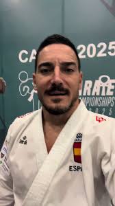 Damián Quintero en las semifinales de karate