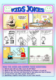 Over 100 funny jokes to make you laugh! Kids Jokes Esl Worksheet By Encarnara