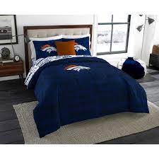 Nfl denver broncos nfl queen comforter, logo'd sheets & shams, 7 piece bed in a bag. Nfl Denver Broncos Bed In A Bag Complete Bedding Set Walmart Com Walmart Com