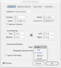 Controlling text frames so that . Indesign Text Won T Justify Center Vertically Graphic Design Stack Exchange