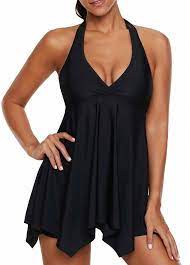 Spaghetti Strap Black Swimwear Top And Panty Modlily Com Usd 28 28 Swim Dress Swimwear Dress Halter Swimdress