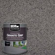 1 Gal Gray Granite Grip Decorative Flat Interior Exterior Concrete Floor Coating