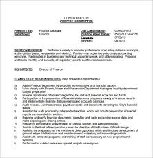 277 assistant director in finance in hospitality jobs available on indeed.com. Financial Assistant Job Description Template 9 Free Word Pdf Format Download Free Premium Templates