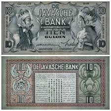Bank Notes De Javasche Bank 1934 Tien Gulden Indonesia