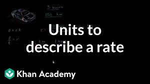 same rate with different units video khan academy