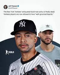 YANKEES PLAYERS CAN NOW HAVE BEARDS. IT FINALLY HAPPENED 👏