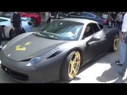 Ferrari 488 pista specd in black with gold stripes supercarsupremo. Gold And Black Ferrari 458 Monaco Youtube