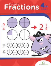 Fun With Fractions Workbook Education Com Math Workbook Fractions Education Math