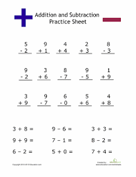 Simple Addition And Subtraction Worksheet Education Com Subtraction Worksheets Addition And Subtraction Worksheets Basic Math Worksheets