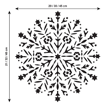 Today i am sharing a diy 3d christmas snowflake making video tutorial with free template. Snowflake Mandala Stencil Craftstar Christmas Snowflake Template Ebay