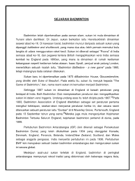 Sejarah dan perkembangan badminton di malaysia.john l. Sejarah Badminton Di Malaysia Sakk Kal