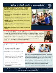 Before sharing sensitive information, make sure you're on a federal government si. What Is A Health Education Specialist Society For Public Health Education Sophe