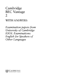Pdf Cambridge Bec Vantage 2 Antonius Mikhaiel Academia Edu