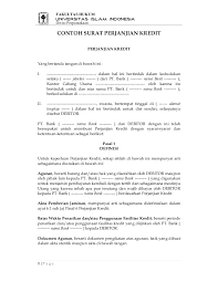 Terakhir anda harus membuat bagian penutup dari surat. Contoh Surat Perjanjian Kredit Fh Uii