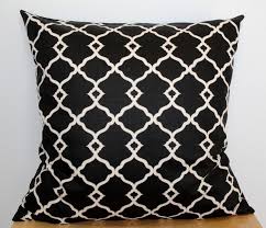 Black And White Geometric Pillow Black Pillow Cover Black And White Throw Pillow Cover 18x18 Etsy White Throw Pillow Covers Black Pillow Covers Geometric Pillow Covers