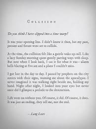 Collision By Lang Leav Lang Leav When Love Hurts Poetry Words