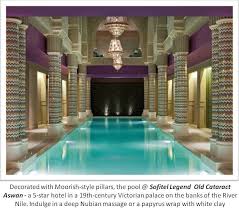 Sofitel Legend Old Cataract Hotel Aswan Egypt Luxuryhotels Fivestarhotel Oldcataract Sofitellegend Hotelpools Luxurytrave Indoor Pool Aswan Luxury Hotel