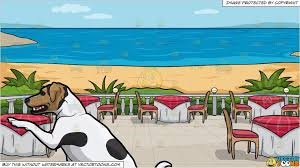 Background Ocean Floor Clipart Black And White A Jack Russell Terrier Trying To Get Attention And A Restaurant Patio Overlooking The Ocean Background Ocean Backgrounds Jack Russell Restaurant Patio