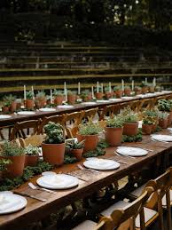 Our Local Destination Wedding Came To Life In A 104 Year Old Garden In 2020 Potted Plant Centerpieces Herb Wedding Herb Centerpieces