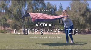 1 folding outdoor blanket and tote. Vista Xl Outdoor Picnic Blanket Tote Youtube