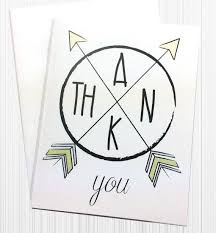 Crossing Arrows Hand Drawn Thank You Card Greeting Cards Vintage Design Cards Cards For Friends Set Of 8 Thank You How To Draw Hands Thank You Cards Cards