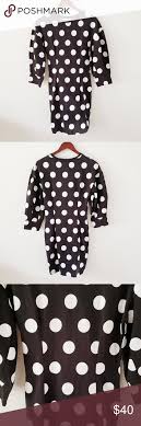 New Zara Small Black Polka Dot Puff Sleeve Dress New Zara Size Small Black White Polka Dot Puff 3 4 Sleeve Blou Puff Sleeve Dresses Puff Sleeve Black Polka Dot