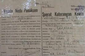 Contoh surat nikah dari desa backup gambar. Waw Surat Nikah Dan Cerai Soekarno Bersama Inggit Garnasih Dijual Rp 25 Miliar Semua Halaman Hai