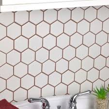 Retro Hexagon 2 X 2 Porcelain Mosaic Tile Porcelain Mosaic Tile White Hexagon Tiles Porcelain Mosaic