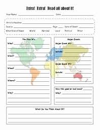 Cnn Students News Worksheet Fresh Current Event News Response Sheet In 2020 Social Studies Lesson Social Studies Middle School 6th Grade Social Studies