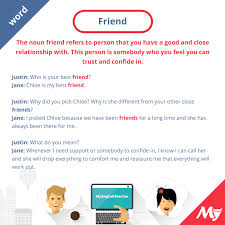 Friend Definition Learn English Online For Free Myenglishteacher Eu Blog Idioms Learn English Learning English Online