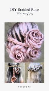 Mega braid and hair color inspiration in this week's #ipsymaneevent ! Braided Rose Hairstyle Tutorial And Inspiration Popsugar Beauty