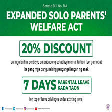 Expanded Solo Parents Welfare Act Seeks To Give 20 Discount In Goods Services In Private Establishments Tuition Fees Medicin In 2020 Welfare School Related Acting