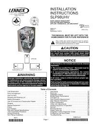 It reveals the parts of the circuit as simplified forms, and also the power a wiring diagram generally offers details concerning the family member placement and setup of gadgets and also terminals on the devices, to. Slp98uhv Gas Furnace Installation Manual Lennox