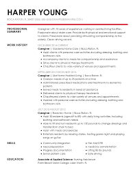 professional caregiver resume example +