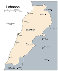Lebanon the republic of lebanon is a country in the middle east on the mediterranean sea. Lebanon Map For Powerpoint Major Cities And Capital Clip Art Maps