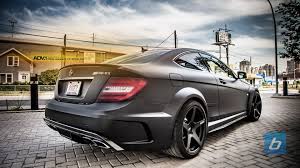 Widebody Mercedes C63 Amg In Matte Black Mercedes C63 Amg Amg Matte Black