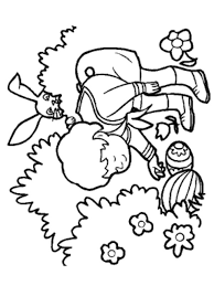Daarna kan je je kleurplaat opslaan als pdf om in te kleuren. Gekleurde Kleurplaat Paasei Kuikentje Paashaas Schilderij Ei Kleurplaat Premium Vector Meisje Bij Paastak Met Eieren Roosaknows