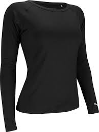Fuinloth women's basic long sleeve t shirts, crewneck slim fit spandex tops, plain layer underscrub tees. Puma Women S Sun Crew Long Sleeve Golf Shirts