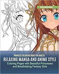 Here we have simple lovable characters with big glassy. Princess Coloring Book For Adults Relaxing Manga And Anime Style Coloring Pages With Beautiful Princesses And Breathtaking Fantasy Girls Kawaii Coloring Amazon De Illustrations Sora Fremdsprachige Bucher