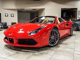 2016 Ferrari 488 Spider Only 82 Miles Brand New Daytona Style Seats Loaded Red Ferrari 488 Ferrari Convertible Ferrari