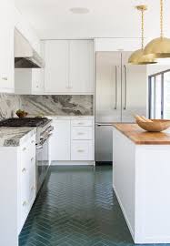 Sarah Sherman Samuel Herringbone Brick Floor Installation Gallery Fireclay Tile Kitchen Flooring Modern Kitchen Flooring Herringbone Tile