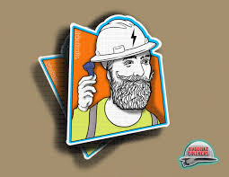 Blue Wire Nut Sticker