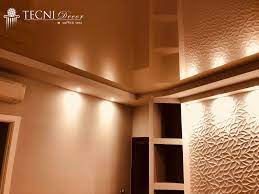 Bellissima Camera Matrimoniale Con Soffitto Teso Color Cappuccino E Profilo Perimetrale A Lama Di Luce Una Realizzazion Decorazioni Decorazioni Soffitto Tecno