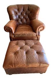 And these leather recliner chairs with ottoman take that to a whole new level. Restoration Hardware Classic Leather Club Chair And Ottoman A Pair Chairish