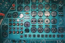 Control Panel In A Old Ussr Plane Cockpit Stock Photo, Picture And Royalty  Free Image. Image 91361605.
