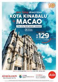 Flight distance is 1629 km / 879 miles, and the average. Airasia Strengthens Kota Kinabalu Hub With New Direct Route To Macao Airasia Newsroom